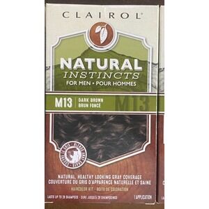 1X Clairol Natural Instincts For Men M13 DARK BROWN HairColor DISCONTINUED NIB